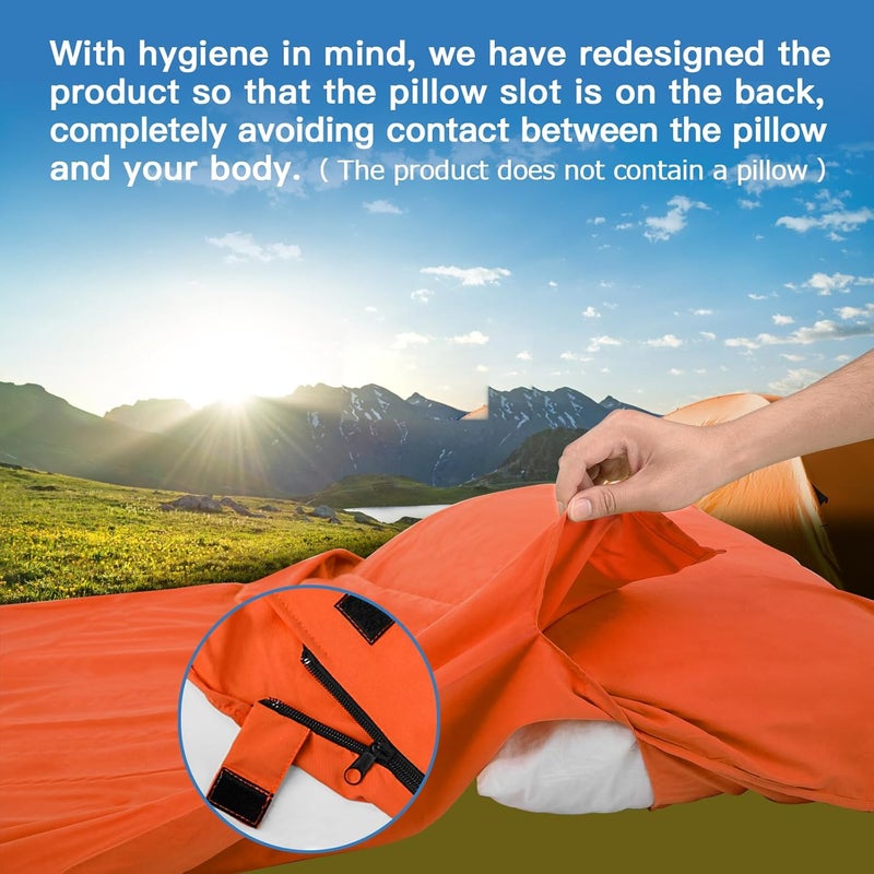 JAICOM Sleeping Bag Liner, Travel Sheets & Adult Sleep Sack, Ultralight and Portable Summer Sleeping Bag - Ideal for Backpacking, Hotels and Hostels, Business Trips, Camping - Image 4